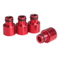 thumbnail image 4 of 4PCS Fuel Injector Adapters Hat Fuel Nozzle Spacers Extenders Car Top Cap Accessories for B16 B18 D16Z D16Y,4 * Injector adapter,red, 4 of 5