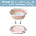 thumbnail image 6 of 1 Pc Collapsible Dishpan Collapsible Bucket Plastic Sink Dish Basin Cutting Board Foldable Food Tub for House Cleaning, Camping, and More Space Saving, Multiuse Water Bucket for Cleaning Mop, Pink, 6 of 6