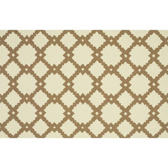 Loloi Venice Beach 2'3" x 3'9" Hand Hooked Rug in Ivory and Taupe