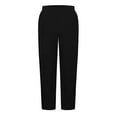 thumbnail image 6 of ClodeEU Women's Corduroy Elastic Waist Pants, Solid Color Pant With Side Button And Pockets Black,Womens Plus S, 6 of 7