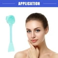 thumbnail image 2 of Vocoste Silicone Facial Cleansing Brush for Face Skincare Massage Green 6.1"x1.57", 2 of 7
