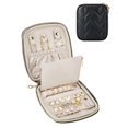 thumbnail image 3 of Travel Jewellery Organiser, PU Leather Travel Jewelry Organiser Storage Case for Necklace Rings Bracelets Earrings Jewellery Box, 3 of 7