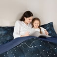 thumbnail image 5 of Feelyou Cartoon Astrology Twin Comforter Sets, Starry Sky Galaxy Bedding Set, 2 Pieces, 5 of 8