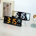 thumbnail image 5 of Digital Alarm Clock for Bedrooms, with Temperature, 5 Adjustable Brightness, Voice Control, Dual Alarm & Snooze, 12/24H & Date, Easy to Use, 6inch Led Desk Clocks for Bedroom,Living Room,Home Decor, 5 of 6