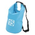 thumbnail image 1 of Bolsa seca impermeable, bolsa de almacenamiento en seco de PVC plegable portátil con correa para el hombro para natación, rafting, camping, 15L, azul YUNYI BRAND  Deportes, 1 of 8
