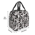thumbnail image 3 of Fotbe Lilies Flowers Bolsa Térmica con Estampado y Forro de Aluminio Grueso Bolsa de Almuerzo con Bolsillo Frontal para Hombres y Mujeres, Ideal para Trabajo, Escuela, 3 of 8