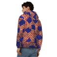 thumbnail image 4 of Uemuo Vintage USA Flag for Men's Fashion Full-zip Hoodies & Sweatshirts with Kangaroo Pocket, Zip-up Hooded Sweatshirt, Moisture Wicking & Breathable-Medium, 4 of 5