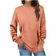 thumbnail image 2 of Pntutb Mujer Impreso Cuello Redondo Botón Plisado Manga Larga Top Manga Larga Cuello Redondo Top/Camisa Pntutb Pntutb-997, 2 of 7