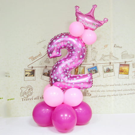 Number Foil Balloons Wedding Decoration Birthday Party Heart Digit Inflatable Helium Balloons Holiday