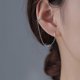 thumbnail image 5 of Pendientes de plata de ley con cadena enhebradora para mujer, pendientes femeninos, pendientes de pista, metal, 5 of 5
