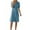 *Blue, variant on ClodeEU Women's Linen Blend Shirt Dress,V Neck Short Sleeve Button Up Split Dress,Casual Knee Length Dress Blue,Womens Plus XL