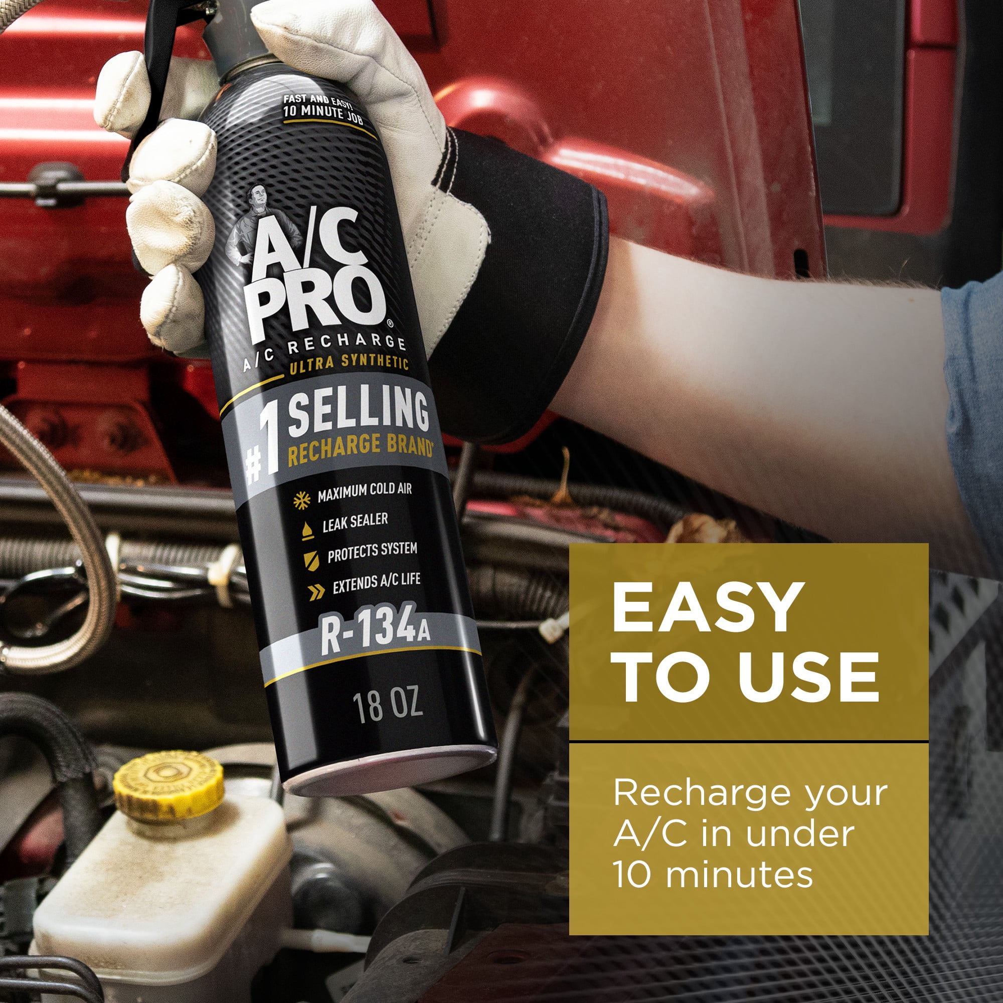 A/C Pro Ultra Synthetic R-134a Car AC Refrigerant Kit ACP001, 18 oz​