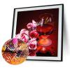thumbnail image 1 of Vino tinto rosa 5D diamante DIY pintura Kit decoración del hogar artesanía Tmvgtek decoración de arte en el hogar, 1 of 9
