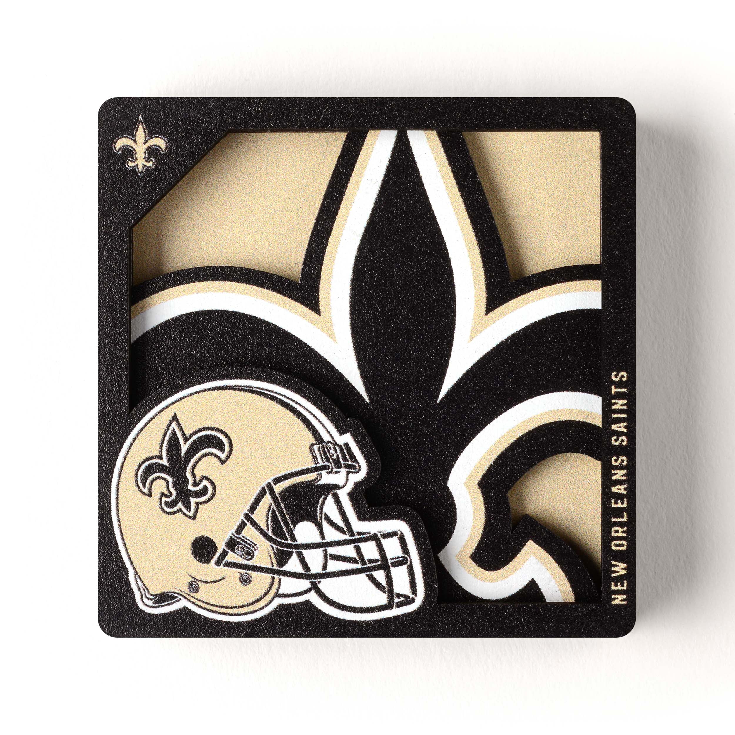 YouTheFan NFL New Orleans Saints 3D Logo Series Magnet