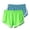 Blue, variant on WIZUTIZ Sports Shorts for Women Comfy Leisure Fitted Cycling Dolphin Shorts Pack of 2 Elastic Spandex Mid Rise High Cut Swim Shorts Solid Swimsuit for Teen Girls Outdoor Blue