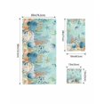 thumbnail image 4 of Teal Coastal Towel Set of 3, Soft Microfiber Bath Towels, Hand Towel, Washcloths, Summer Beach Starfish Shell Coral Nautical Quick-Dry Absorbent Towels for Bathroom Kitchen Hotel Beach Gym Spa, 4 of 7