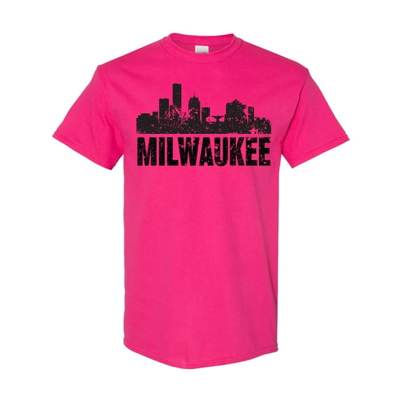 Inktastic Milwaukee Skyline Grunge T-Shirt