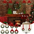 thumbnail image 5 of SharkTRUE Christmas Mini Cabinet Wreaths for Kitchen with Ribbon Bows Red Berry Window Wreath, Hanging Artificial Small Garlands, 5 of 9