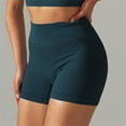 thumbnail image 4 of Buigttklop Women Short Pants Solid Tight High Waist Elasticity Sports Yoga Pants Shorts, 4 of 6