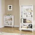thumbnail image 4 of Dextrus 4-Tier Open Shelf Bookcase, Freestanding Bookshelf Storage with Adjustable Shelves for Living Room, Home, Office, White, 4 of 10