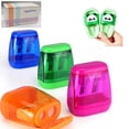 thumbnail image 2 of Pencil Sharpeners,Manual Sharpeners with Eraser Set,Colorful Protable Dual Holes Pencil Sharpener with Two Erasers Set for Home Office, 2 of 14