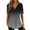 Gray, variant on Raeneomay Oversized T Shirts for Women Casual Tops Women's Fshion Gradient Print Funny Casual Zipper Short Sleeve Tops Blouse