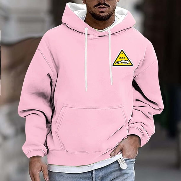 Sudadera con capucha para hombre, informal, a la moda, con estampado, con cordón, de manga larga, de poliéster
