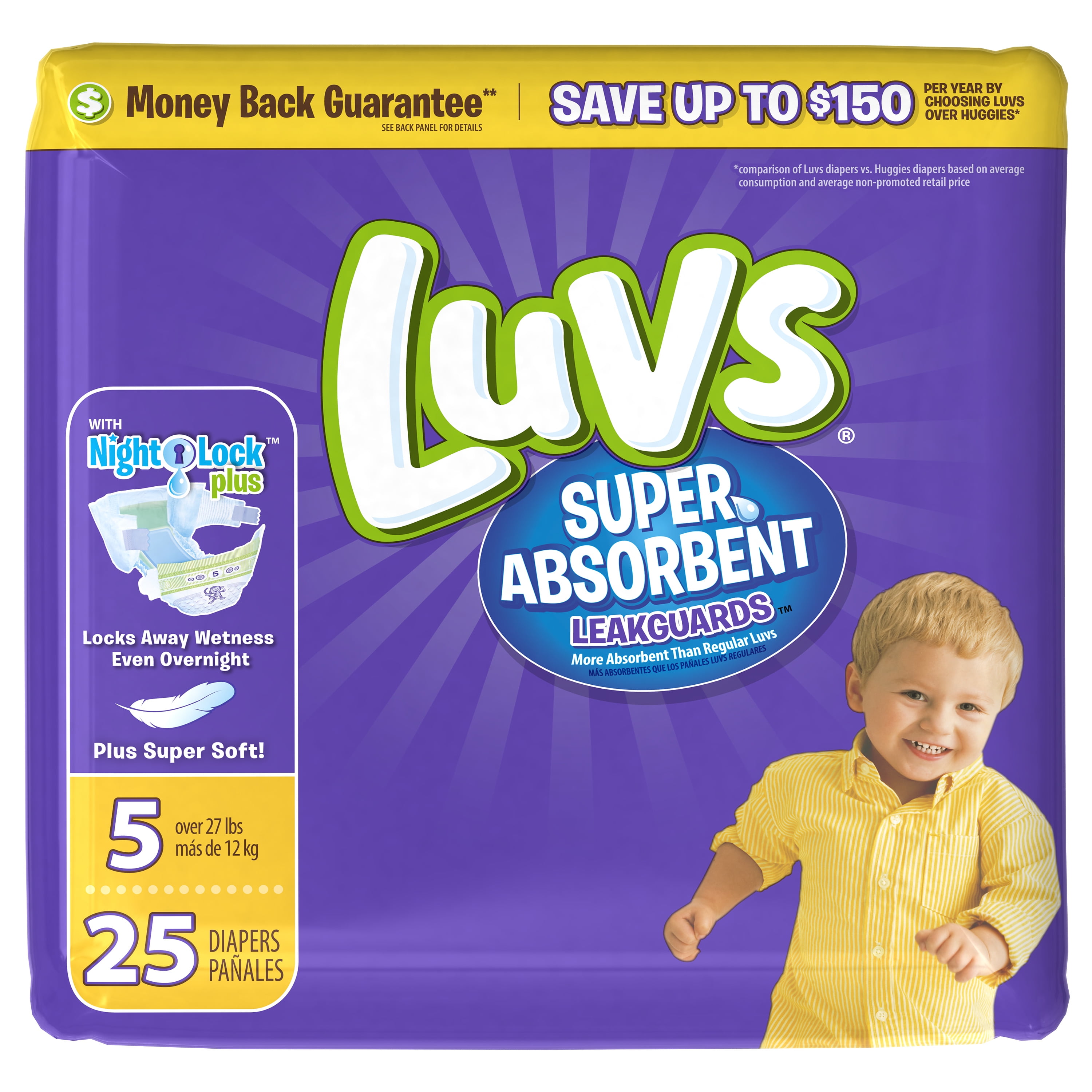 Luvs Super Absorbent Leakguards Diapers (Choose Diaper Size and Count)
