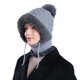 thumbnail image 1 of 3 In 1 Knitted Hat For Women With Scarf And Mask Fall Winter Warm Knitted Ski Scarf And Mask, 1 of 6