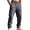 Gray, variant on Rrxhxhs Cargo Pants for Men Solid Color Drawstring Elastic Waist Loose Casual Outdoor Straight Leg Trousers with Multi Pockets,L