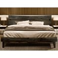 thumbnail image 1 of Acacia Aurora Bed Frame with Headboard Solid Wood Platform Bed, King Size Bed Frame, Unique Design Contemporary Signature Wood Bed Compatible with All Mattresses, Non-Slip and Noise-Free, Mocha, 1 of 5