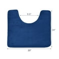 thumbnail image 4 of Clara Clark Bath Mat Bathroom Rug - Absorbent Memory Foam Bath Rugs - Non-Slip, Thick, Cozy Velvet Feel Microfiber Bathrug, Plush Shower, Toilet- Floor Bathmats Carpet - Blue - Contour Size 24"x20", 4 of 5