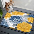 thumbnail image 3 of 2x3 Ft Entryway Area Rug, Blue Yellow Spring Floral Kitchen Rug Runner Washable Floor Mat, Summer Botanical Elegant Non Slip Indoor Door Mat Throw Carpet for Bathroom Living Room Bedroom, 3 of 8