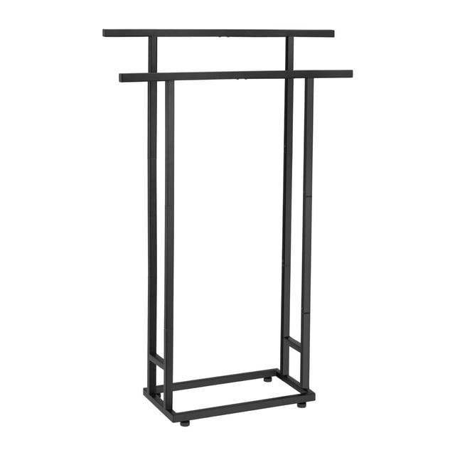 Toallero independiente, soporte minimalista de metal de 2 niveles para secar toallas de mano, ideal para piscina, hogar, dormitorio, lavandería.