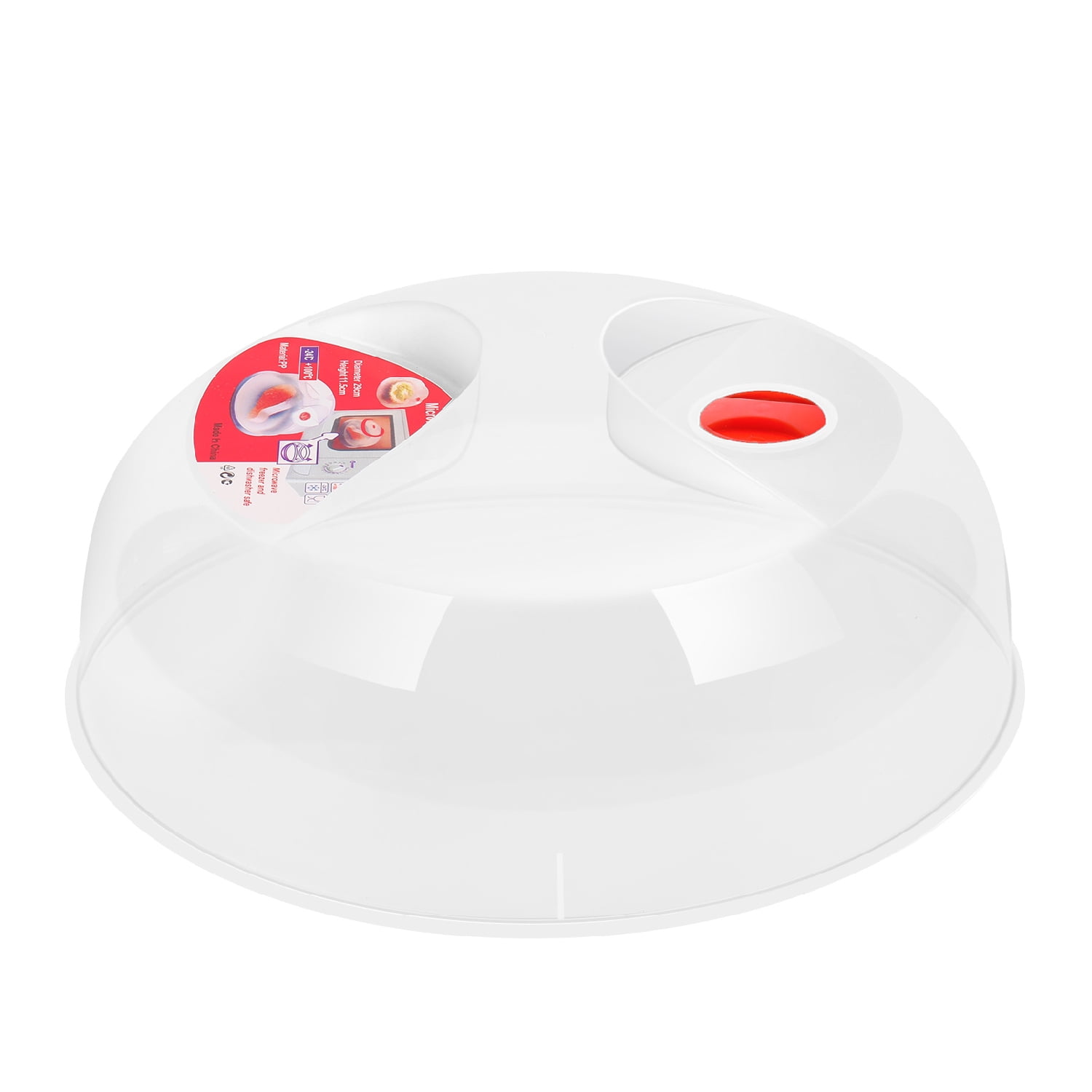 6.7 Inch 9Inch 2PCS Microwave Splatter Cover PP Plastic Plate Guard Lid with Steam Vent Refrigerator Dining-Table S+M