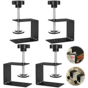 QIPUNEKY 4 Pcs C Clamps, Drawer Front Installation Clamps, Cold-Rolled Steel Clamps for Woodworking, Black
