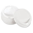 thumbnail image 2 of Traveler Cappuccino Style Dome Lid, Polystyrene, Fits 10 Oz To 24 Oz Hot Cups, White, 100/pack, 10 Packs/carton, 2 of 2