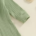 thumbnail image 6 of Musuos Baby Girl 2Pcs Fall Outfits 0-18M Long Sleeve Round Neck Ribbed Jumpsuit with Headband Set Newborn Clothes, 6 of 9