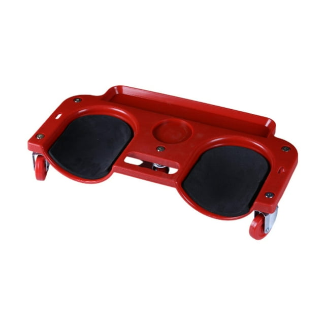 jinwen Patins Roulants pour Genoux, Support d'Outils Professionnel Portable Haute Performance avec 5 Roulettes Pivotantes pour Jardin Rouge