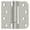 Satin Nickel, variant on Deltana DSH4SR515-RH 4" X 4" Ball Bearing 5/8" Radius Corner, Square Corner Spring Hinge -