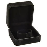 Small Velvet Jewelry Gift Box for Women, Bracelets, Rings, Earrings, Necklace (Black, 3.5 x 3.5 x 1.9 In)