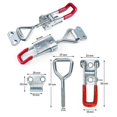 thumbnail image 3 of Toggle Clamp,4 pcs Adjustable Toggle Catch Toggle Latch Metal Clamps for Door Cabinet Box Case Trunk Tool Boxes-Good, 3 of 5