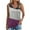 Purple, variant on Lenpel Women's Tank Tops Summer Casual V Neck Ruffle Trim Color Block Sleeveless T Shirts Cami Tunic Tee Blouses