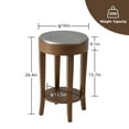 thumbnail image 4 of FOROUTIA 2PCS Brown Round End Table 2-Tier Wood Accent Side, 4 of 7