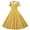 Yellow, variant on Dolkfu Short Sleeve Womens Summer&Fall Dresses Black Collared Mid-Length French Style Fit & Flare Dresses Full Swing Flared Plaid Regular Dresses Black,L