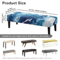 thumbnail image 7 of Jiueut Blue White Marble Print Bench Slipcover for Dining Room, Anti Dust Bench Seat Protector Cover with Elastic Band Machine Washable Rectangle Seat Cushion Long Chair Seat Cover for Home Hotel, 7 of 7