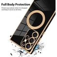 thumbnail image 3 of for Samsung Galaxy S23 Ultra 5G Case [Support Magsafe] Magnetic Plating Luxury Elegant Case Camera Protector Soft Shockproof Protective Corner Cover Galaxy S23 Ultra Case for Women -Black, 3 of 6