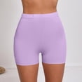 thumbnail image 5 of Asxite Women Fashion Solid High Waisted Yoga Shorts with Pockets Stretchy Workout Bottoms Purple XL, 5 of 5
