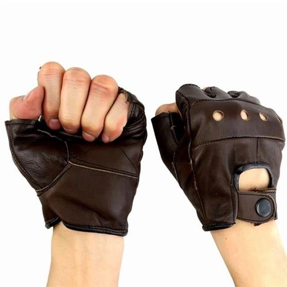 Shelter 288-XL Last Punch Fingerless Sport Weightlifting Workout Gloves, Brown - Extra Large