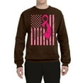 thumbnail image 2 of AmericanFlag Awareness Unisex Crewneck Graphic Sweatshirt, Brown, Small, 2 of 3